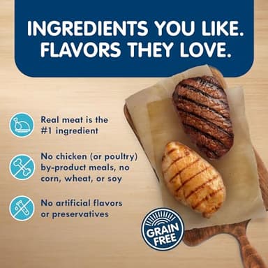 Blue Buffalo Delights Natural Adult Small Breed Wet Dog Food Cups, In Gravy, Chicken, Prime Rib and NY Strip 3.5-oz (24 Pack- 8 of Each Flavor) - Image 3