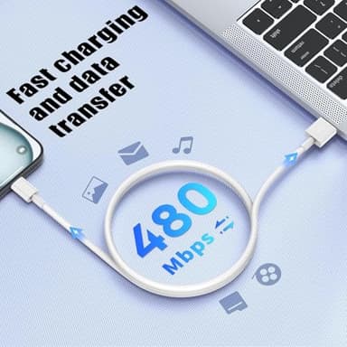 2Pack 3ft Car Carplay Cable for Apple iPhone 17 Pro Max/17 Air/16 Pro/15 Plus/15, USB A to USB C Carplay Charger Cord, iPad Pro 12.9/11,10th, Air 5th/ 4th,iPad mini 6th Gen Car Charging Cable 3 Feet - Image 4