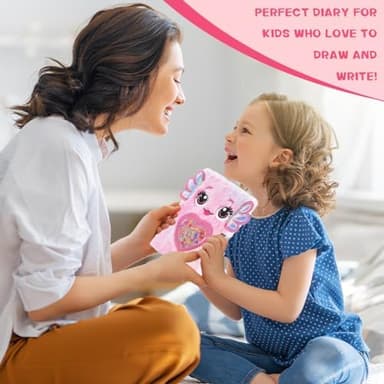 Axolotl Diary for Girls with lock and keys, Kids Journal School Travel Notebook Gift Set for Writing and Drawing,Multicolored Pen, Stickers, Birthday Gift for Girls ages 6-8 - Image 6