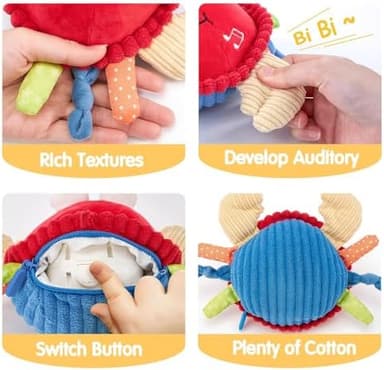 hahaland Baby Toys 6+ 12-18 Months - Crawling Musical Dancing Walking Moving Bouncing Learning Crab Tummy Time Toy Sensory Toddler Toys for 1-3 Year Old Christmas Birthday Gifts Stocking Stuffers - Image 4
