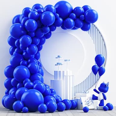 NISOCY Royal Blue Latex Balloon Arch Garland Kit, 102PCS 18In 12In 10In 5In for Baby Shower Graduation Birthday 4th of July Independence Memorial Day Patriotic Party Decorations - Image 1