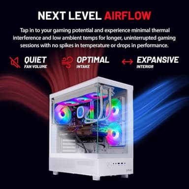 Skytech Azure Gaming PC Desktop, Ryzen 7 9700X 3.8 GHz (5.5GHz Turbo Boost), NVIDIA RTX 4060 8GB GDDR6, 1TB SSD, 16GB DDR5 RAM 6000, 650W Gold PSU, 360mm ARGB AIO, Wi-Fi, Win 11 Home - Image 4