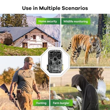 DEATTI Trail Camera 48MP 4K Game Camera with 8 Batteries 32GB SD Card,WiFi Bluetooth Connection,Trail Cameras with Night Vision Motion Activated Waterproof for Wildlife Deer Outdoor 0.1s Trigger Time - Image 9