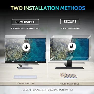 [2 Pack] 29 Inch Privacy Screen for Computer Monitor 21:9 Aspect Ratio, Eye Protection Anti Blue Light Glare Shield, 29inch Removable Black Blackout Anti Spy Desktop Security Private Filter - Image 3