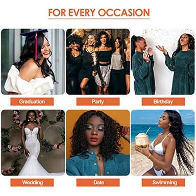 Headband Wig Human Hair Deep Wave Wigs 24 inch Brazilian Human Hair Headband Wigs for Black Women Glueless Non Lace Front Wig Machine Made Curly Deep Wave Headband Wig 150% Density Natural Color - Image 7