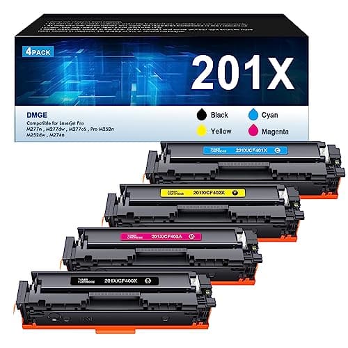DMGE 201X Toner Cartridges 4 Pack - High Yield Replacement for HP 201X Black HP 201X 201A Compatible with HP Color Laserjet Pro MFP M277dw Toner,M252dw Toner,M277 M252 Series Printer - Image 1
