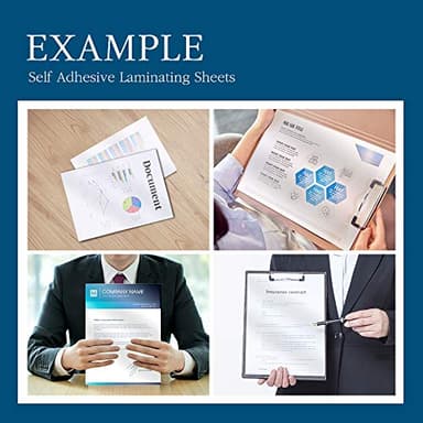 Self Stick Laminating Sheets 8.7 x 12.2 Inches, 4mil, Pack of 20, No Heat, No Machine, Peel and Stick Laminating Sheets, Self Adhesive Contact Paper, Self Sealing Clear Vinyl Stickers by VIOLLETO" - Image 6