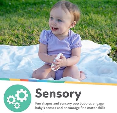 Nuby Easter Egg Popper Teether – Soft Silicone Teething Toy for Babies, 3+ Months, Sensory Pop Bubbles, Easy Grip Design - Image 4