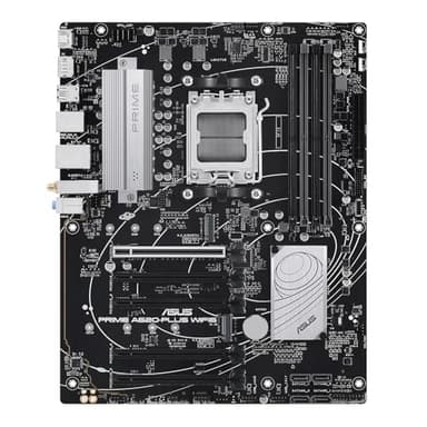 ASUS Prime A620-PLUS WIFI6 AMD A620 AM5 ATX Motherboard, DDR5, PCIe 4.0, Dual M.2 Slots, WiFi 6, DisplayPort/HDMI™, Rear & Front USB 5Gbps Type-C, SATA 6 Gbps, Two-Way AI Noise Cancelation, Aura Sync - Image 1