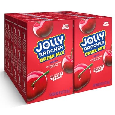 Jolly Rancher Singles To Go Drink Mix - Chery Flavored Powder Packets - 12 Boxes with 6 Packets in Each Box - 72 Total Servings - 72 Count - Enjoy Anywhere and Anytime with Friends and Family - Image 1