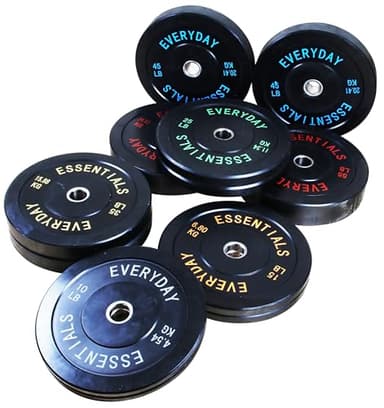 Fitvids 2" Olympic Bumper Weight Plates Set for Strength Training & Weightlifting, 260LB Set (10LB, 15LB, 25LB, 35LB, 45LB), Multiple Packages - Image 4