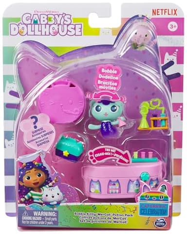 Gabby’s Dollhouse, Celebration Series MerCat Bobble Figure with Dollhouse Furniture and Accessories, Kids Toys for Girls & Boys Ages 3 and Up - Image 10