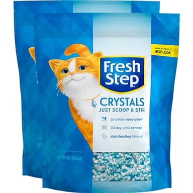 Fresh Step Crystals, Premium Cat Litter, Scented, 8 Pounds, Pack of 2 (Package May Vary) - Image 4