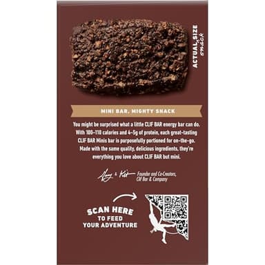 CLIF BAR Minis - Chocolate Brownie Flavor - Made with Organic Oats - 4g Protein - Non-GMO - Plant Based - Snack-Size Energy Bars - 0.99 oz. (20 Pack) - Image 16