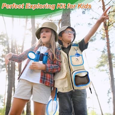 YOPINSAND Kids Explorer Kit & Bug Catcher Kit, Kids Camping Gear for Kids, Outdoor Exploration Set with Vest & Hat, Ideal Outdoor Camping Adventure Toys for Ages 3 4 5 6 7 8 Boys Girls - Image 6