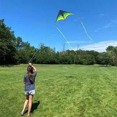 Mint's Colorful Life Delta Kite for Kids & Adults, Extremely Easy to Fly Kite, Best Kites for Beginner - Image 7