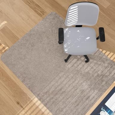 Placoot Desk Chair Mat for Hardwood Floor Corduroy Surface 1/6" Thick 55"x35" Office Chair Mat for Rolling Chairs-100% Large Anti-Slip Backing Under Desk Low-Pile Office Rug Floor Mat for Office/Home - Image 1