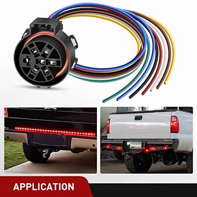 Nilight USCAR 7 Pin Trailer Wiring Harness Replacement Multi-Tow 7 Way Connector Accessories 24 Inch Factory Tow Package Towing Truck Plug Splice in for Chevy GM Ford Dodge - Image 3