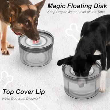 Techphardo 1Gallon No Spill Dog Water Bowl-3.8L Large Capacity, BPA-Free, Anti-Splash & Anti-Digging Design with Non-Slip Base, for Messy Drinkers - Image 7