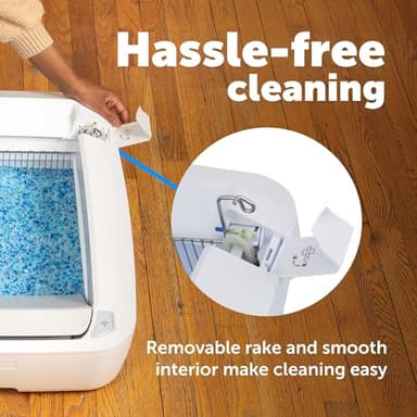 PetSafe ScoopFree Crystal Plus Automatic Self Cleaning Cat Litter Box System – Not Enclosed – Advanced Odor Control – Includes 1 Disposable Crystal Litter Tray – White (PAL00-18016) - Image 7