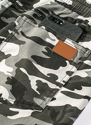 JMIERR Mens Casual Shorts - Fashion Cotton Drawstring Summer Beach Stretch Waist Twill Chino Golf Travel Essentials Cruise Camo Shorts with Pockets for Men 8 Inch Inseam, L, Camouflage 1 - Image 7