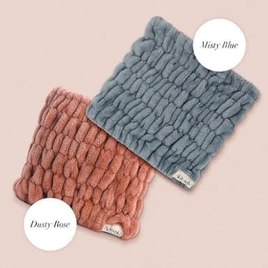 Kitsch Spa Headband for Women – Soft, Stretchy Skincare Headband for Washing Face, Makeup & Facials | Extra-Wide, Non-Slip for Beauty Routines & Self-Care - Misty Blue - Image 6