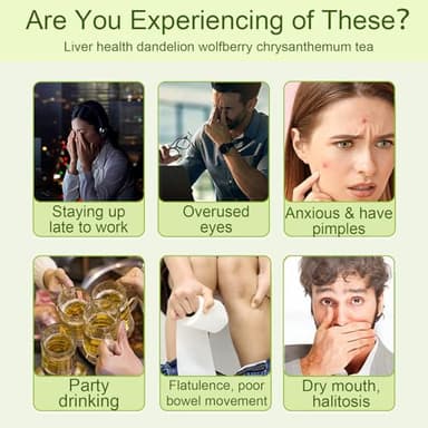 30pcs Dandelion Wolfberry Tea, Goji Berry Chrysanthemum Cassia Seed Tea, Seven Natural Herbal Ingredients, For Kidney & Liver Health(30bags, 300g) - Image 2