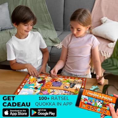 QUOKKA 60 Piece Kids Puzzles Ages 5-8 - Set of 4 Bible Jigsaw Puzzles for Kids 4-6-10 Year Old - Tower of Babel - Noah`s Ark - Eden Toys for Children 5-7 yo - Christian Gifts for Boys & Girls - Image 5