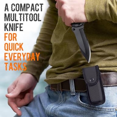 Gifts for Men Him Dad, Pocket Multitool Knife, Christmas Stocking Stuffers for Men, Anniversary Birthday Gifts for Husband, Boyfriend, Guy, Groomsmen, Fathers Day, Gadget for Hiking, Camping, Outdoor - Image 6