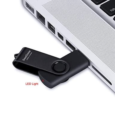 SeeDete 64GB USB Flash Drives, USB Stick, Thumb Drive Rotated Design, Memory Stick with LED Light for External Storage and Backup Data, Jump Drive, 3 Pack 64GB (3 Colors: Black Red Blue) - Image 6