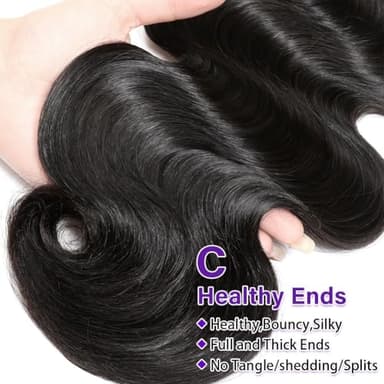 Olsmkis Brazilian Human Hair Bundles 18 20 22 Inch Body Wave 3 Bundles Human Hair 300gm 12A 100% Unprocessed Brazilian Virgin Bundle for Women - Image 4