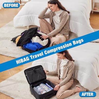 HIBAG Vacuum Storage Bags, 30-Pack Space Saver Vacuum Storage Bags, Vacuum Seal Bags for Clothing, Clothes, Comforters and Blankets (30C) - Image 5