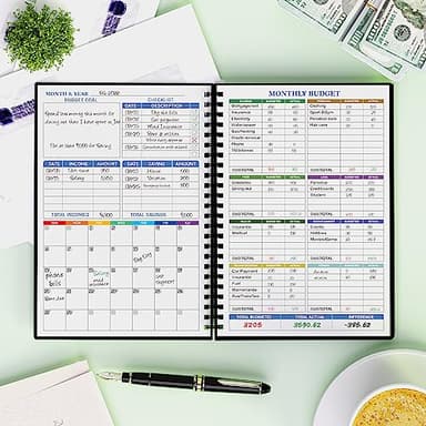 Budget Planner - Monthly Finance Organizer with Expense Tracker Notebook to Manage Your Money Effectively, Undated Finance Planner/Account Book, Start Anytimem,A5(8.6x5.9 inchs),100gsm Paper - Golden - Image 6