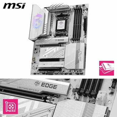 MSI MPG B850 Edge TI WiFi Motherboard, ATX - Supports AMD Ryzen 9000/8000 / 7000 Processors, AM5-80A SPS VRM, DDR5 Memory Boost (8400+MT/s OC), PCIe 5.0 x16, M.2 Gen5, Wi-Fi 7, 5G LAN - Image 3