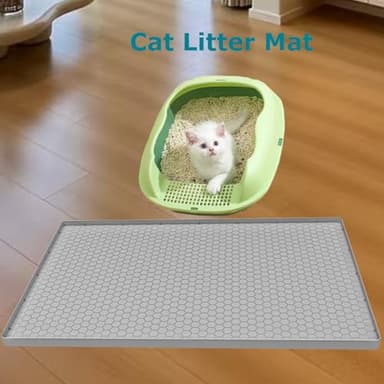 Jacooxi Under Sink Mat 25 x 19, Silicone Under Sink Mats for Kitchen Waterproof, Under Sink Liner, Easy to Clean Bathroom Cabinet Mat Organizers and Storage, Light Grey - Image 7