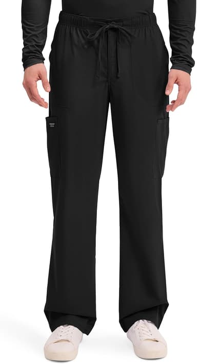Cherokee Scrubs for Men Tapered Leg Cargo Scrub Pants with Zip Fly, 5 Pockets Elastic Waist 2-Way Stretch & Easy Care – WW190 - Image 2