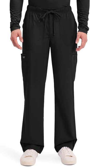 Cherokee Scrubs for Men Tapered Leg Cargo Scrub Pants with Zip Fly, 5 Pockets Elastic Waist 2-Way Stretch & Easy Care – WW190 - Image 1