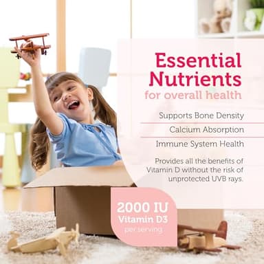Zahler - Junior Vitamin D3 + K2 Chewable Tablets for Kids| Vitamin D for Kids 2000 IU | Delicious Vitamin D K2 Chews to Support Healthy Bones & Teeth - Kosher, Less Sugar Than Gummies (90 Count) - Image 3