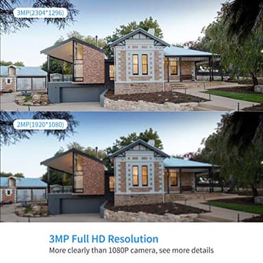 Hiseeu 2K Wireless Security Camera System, 10CH NVR Kit,8Pcs 3MP WiFi Surveillance Cameras for Home Indoor/Outdoor Use,Night Vision,Waterproof, Motion Detection, 3TB Hard Drive and DC Power Included - Image 5