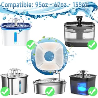 34 Pcs Cat Fountain Filters Replacement Compatible with VEKEN 95oz/2.8L Cat Water Fountain Filters Automatic Dog Water Fountain Filters Pet Fountain - Image 2