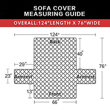 Easy-Going Reversible Couch Cover for 3 Cushion Couch Sofa Cover for Dogs Water Resistant Furniture Protector Cover with Foam Sticks Elastic Straps for Pet Cat (Sofa, Beige/Beige) - Image 6