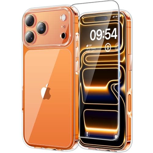 TAURI for iPhone 17 Pro Max Case, Full Camera Protection with Screen Protector, Anti-Yellowing Military-Grade Protection Shockproof Slim Phone Case for iPhone 17 ProMax, Clear - Image 1