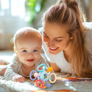 Montessori Teething Toys for Babies 0-6 6-12 Months, Baby Teether Sensory Toys for 0 3 6 9 12 18 Months, Newborn Infant Learning Toys for 1 2 Year Old Boys Girls - Image 2