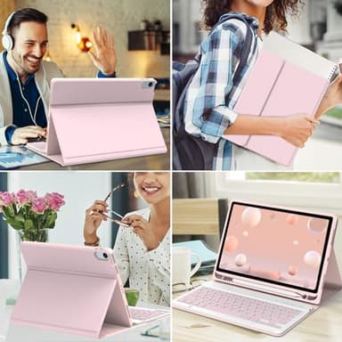 Keyboard Case for iPad Air 11-inch M3/M2/Air 5th/ 4th Generation- Detachable Bluetooth Keyboard Case with Pencil Holder - Flip Stand Cover for iPad Air 11"(2025&2024) /Air 5 2022/Air 4 2020/Pro 11 1st - Image 5