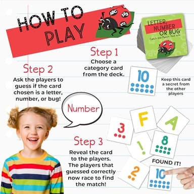 Briarpatch, Letter Number or Bug Game, Early Preschool Learning for Toddlers, Kindergarten and 1st Grade - Image 7