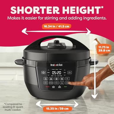 Instant Pot 7.5QT RIO Wide, 7-in-1 Electric Multi-Cooker, Pressure Cooker, Slow Cook, Rice, Steamer, Sauté, Yogurt & Warmer, Wide Base, Large Searing Base, WhisperQuiet Steam Release - Image 5