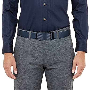 DOOPAI Belt Men, 2 Pack Ratchet Belt Dress Adjustable 1 3/8" Genuine Leather Belt, Designer Belts for Men Metal Buckle, Belt Size Length Can be Cut, with Gift Box - Image 5