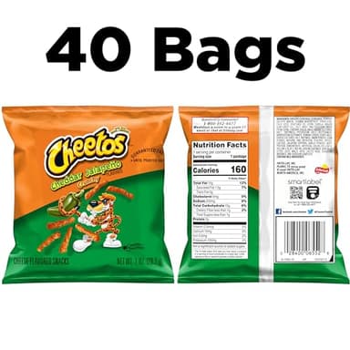 Cheetos Cheese Flavored Snacks, Cheddar Jalapeno Crunchy, 1 Ounce (Pack of 40) - Image 2
