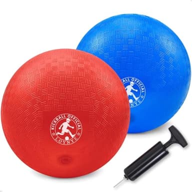 LOYNYE 10 Inch Dodgeball Balls Playground Ball Kickball, Dodge Balls for Kids, Kickballs Handball for Indoor Outdoor Games Four Square Balls, Includes Pump - Image 1
