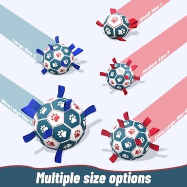 QDAN Dog Toys Soccer Ball with Straps, Herding Balls for Dogs, Interactive Toy for Tug of War, Durable Dog Balls for Medium Large Dogs (8 Inch) - Image 7